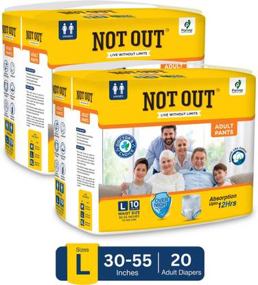 NOT OUT Overnight Protection with 3D Core, Odour Control & Up to 12-Hour Absorption - L