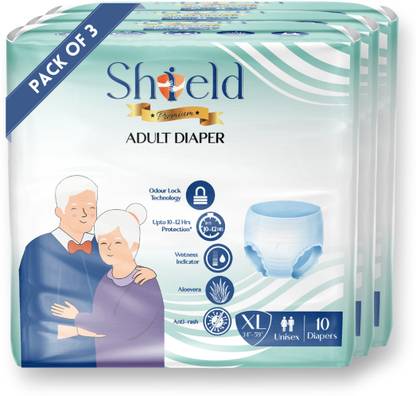 SHIELD Premium Pant Style | Pack of 3 | Adult Diapers - XL