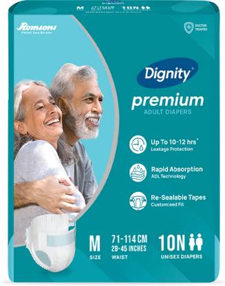 DIGNITY Premium Tape Style Adult Diapers - M