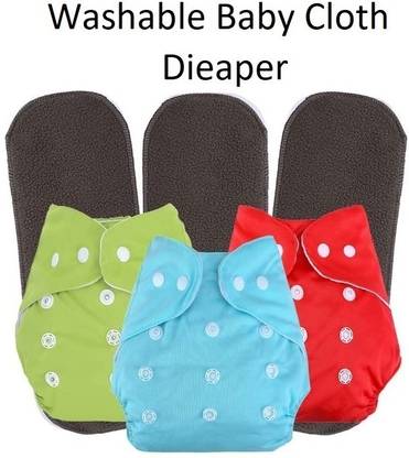 SOLIDA Baby Diaper Cloth Washable & Reusable Waterproof Leak Proof Adjustable Pocket - New Born