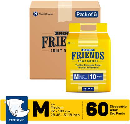 FRIENDS Economy Tape Type Adult Diapers - M