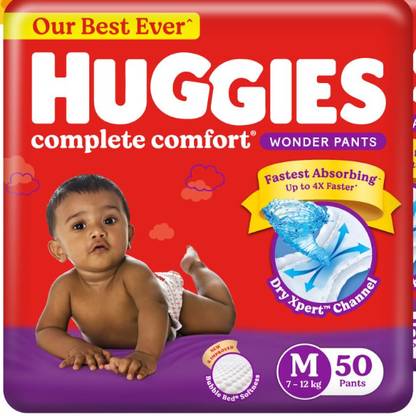 Huggies Complete Comfort Wonder Pants Medium (M) Size (7-12 Kgs) - L