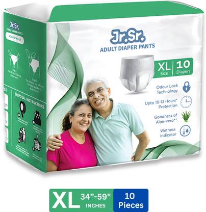 Jr. Sr. Pull-up Pants with Wetness Indicator | 86-150 cm (34"-59") | Pack of 1 | Adult Diapers - XL