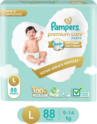 Pampers Premium Care Diaper Pants with 360 Cottony Softness - L