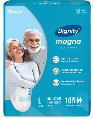 DIGNITY Magna Tape Style Adult Diapers - L