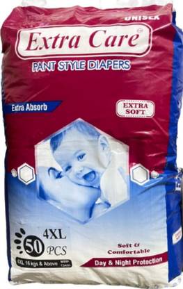 Extra Care Extra Absorb Pant style Diapers Size (4xl) 50-pcs - XXXL