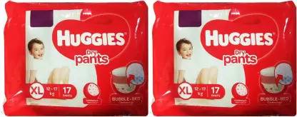 Huggies 2 PACKS OF BABY PANTS CONTAINING A TOTAL OF 34 PANTS IN XL SIZE - XL
