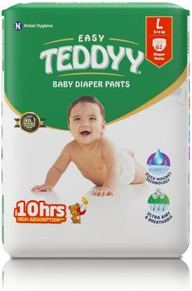 TEDDY EASY Pant Style Diaper - Large (62 pieces) - L