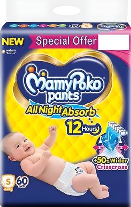 MamyPoko Poko Standard baby diaper pants All Night Small Size - S