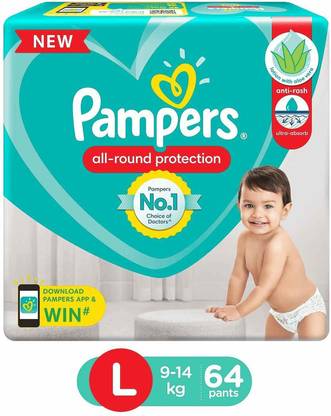 Pampers Pant Style Diapers Large - 64 Pieces - L