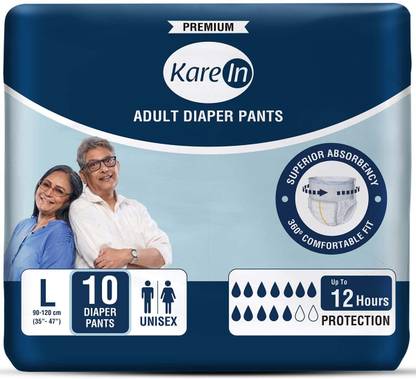 KareIn Premium Adult Diaper Pants, LARGE SET OF 1 Adult Diapers - L