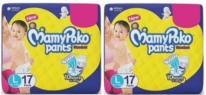 MamyPoko Pants Standard Large Size, 17x2 Diapers - L