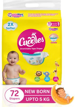 Cuddles Stretchable Tape Diapers - New Born