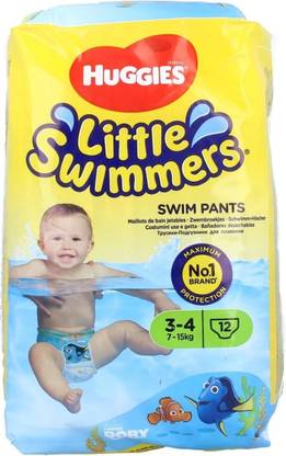 Huggies Little Swimmers, Size 3-4 (07-15 Kg), Dory Themed, Swim Pant, Soft & Comfortable - M