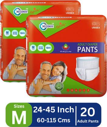 MEDIMAF by MAFATLAL Adult Diaper Pants - 20 Count (Medium) Adult Diapers - M