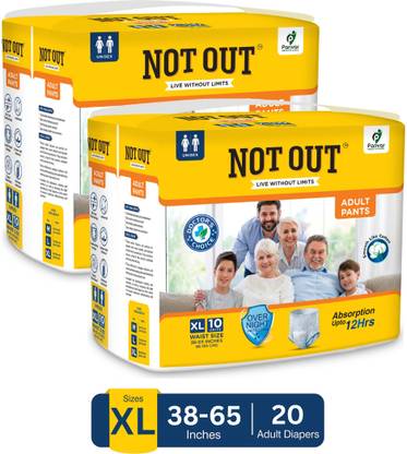 NOT OUT Overnight Protection with 3D Core, Odour Control & Up to 12-Hour Absorption - XL