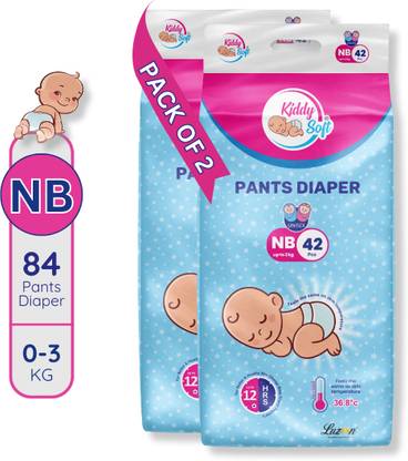 KiddySoft Soft & Comfortable Baby Pant Diapers - New Born