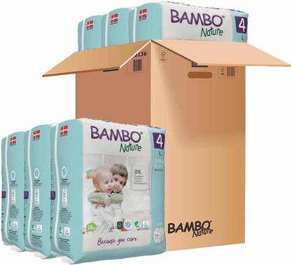 Bambo Nature Eco-friendly Tape Diapers with Wetness Indicator - L