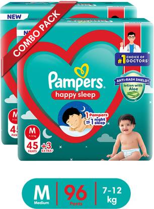 Pampers Happy Skin Pants Combo of 2 Pack - M