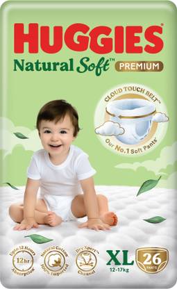 Huggies Natural Soft Premium Baby, Cloud Softness All Over, Extra Large - XL