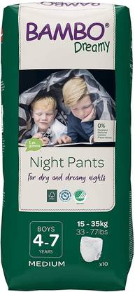 Bambo Nature Eco Friendly Dreamy Night Pants for Boys 4-7 Years (33-77 Lbs) - M