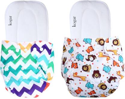 kogar Premium Print Reusable Washable Cloth Diaper Reuse Nappy Baby Pants (0-3Y) P-37 - M