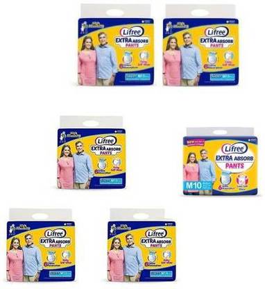 LIFREE A Extra Absorb Adult Diapers - M (60 Pieces) Adult Diapers - M