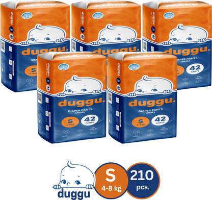 Duggu Soft Baby Diaper Pants | 4-8 kg | Up to 10 Hours Absorption | Pack of 5 - S