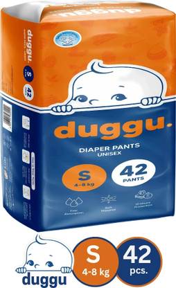 Duggu Soft Baby Diaper Pants | 4-8 kg | Up to 10 Hours Absorption | Pack of 1 - S