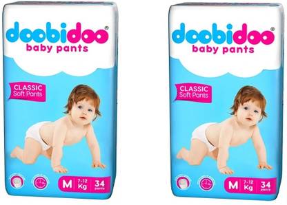 Doobidoo Classic Diaper Pants - Medium (34 Pieces) - ( Pack of 2 ) - M