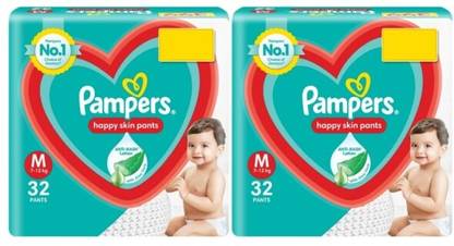 Pampers PamperHappy Skin Pants, With Anti Rash Lotion -Value Pack - M
