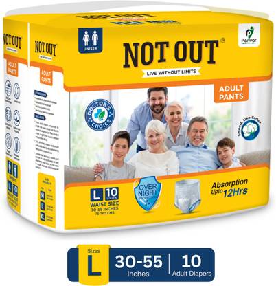 NOT OUT Overnight Protection with 3D Core, Odour Control & Up to 12-Hour Absorption - L