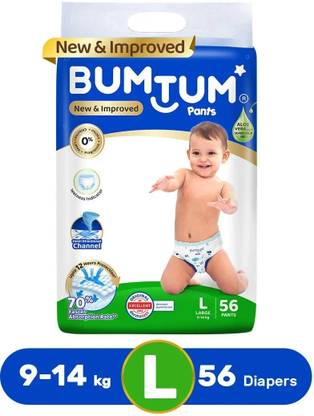 BUMTUM Baby Diaper Pants with Leakage Protection -9 to 14 Kg - L