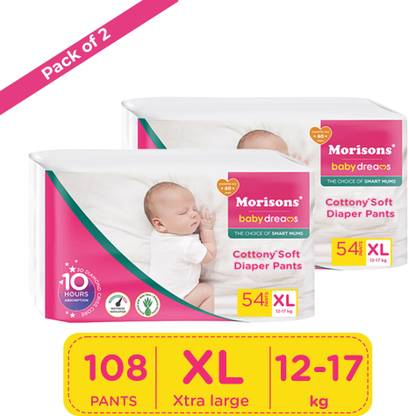 Morisons Baby Dreams Cottony Soft Diaper Pants - XL