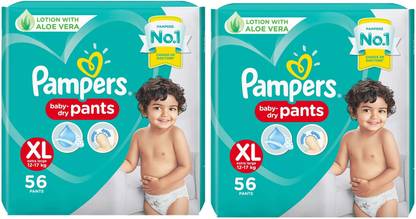 Pampers Pants, Extra Large 56+56 size baby diapers (XL), 56 Count - XL