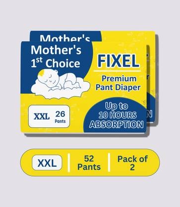fixel baby diapers Pants Double Xl XXL size Pack of 2 - XXL - XXL