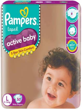 Pampers Active Baby taped diapers L 50 pack of 1 - L