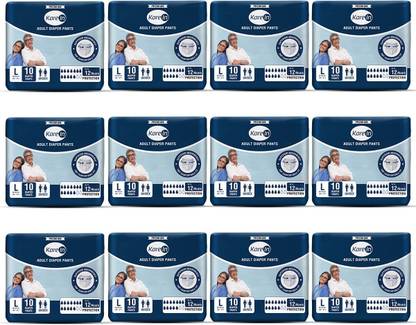 KareIn Premium Adult Diaper Pants, Large SET OF 12 Adult Diapers - L