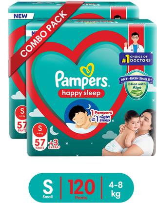 Pampers Happy Skin Pants Combo of 2 Pack - S