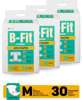 B-FIT Adult Diaper Economy Tape Style Adult Diapers - M