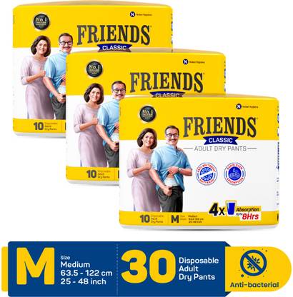 FRIENDS Classic Pull Ups Pants Adult Diapers - M