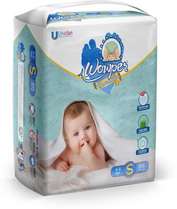 Wowper Premium Diaper Pants By DOMS | Upto 12 Hrs Absorption | 4-8 Kg - S - S