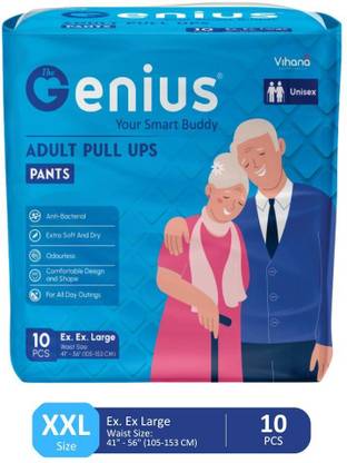 thegenius Pant (41"-56") Extra Soft for unisex Adult Diapers - XXL
