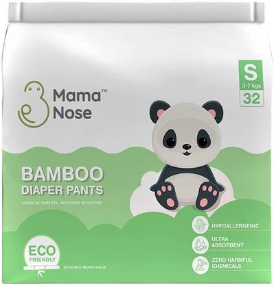 Mama Nose Ultra-soft Bamboo Diaper Pants Eco-friendly with Wetness Indicator - S