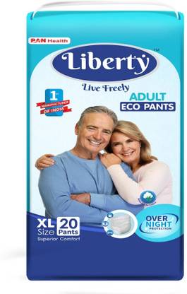 Liberty Eco Adult Diaper Pants, Waist Size (40-60 inches), Pack of 2 Adult Diapers - XL