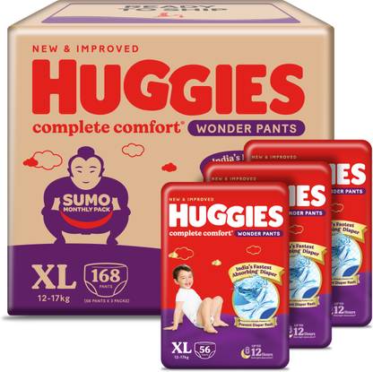 Huggies Complete Comfort Wonder Pants, India's Fastest Absorbing Diaper | - XL