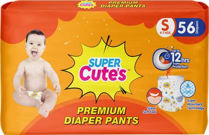 Super Cute's Wonder Pullups Soft Feel Diaper Pant with Super Absorbent & Leak Lock Technology - S