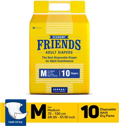FRIENDS Economy Tape Type Adult Diapers - M