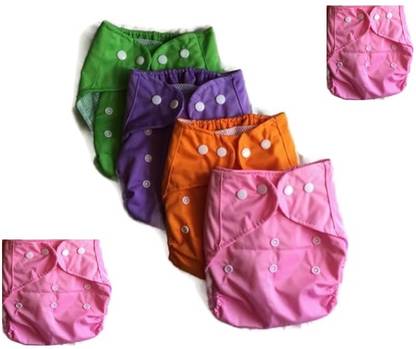 LBB Alva Reusable One Size Baby Cloth Pocket Diapers 6 pcs + 6 Inserts - S - M
