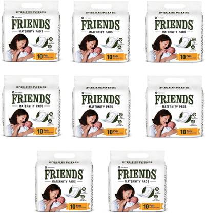 Friend MATERNITY PAD LOOP 10's Pack of 8 ( 80 Pads) Adult Diapers - L
